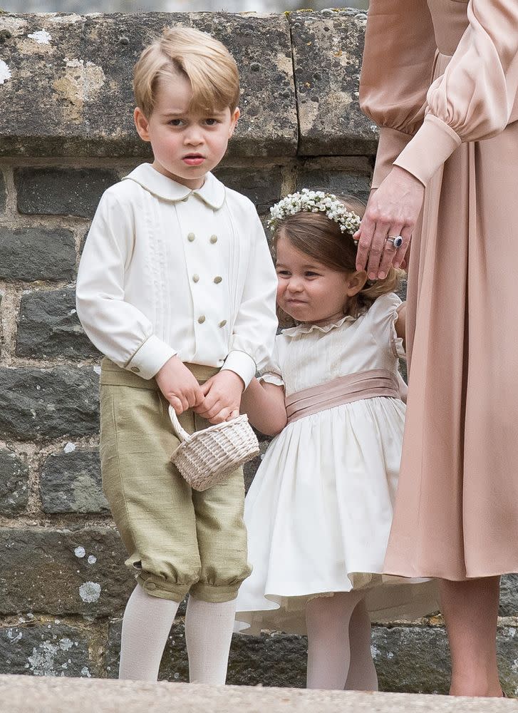 Prince George and Princess Charlotte at Pippa Middleton's wedding in May 2017