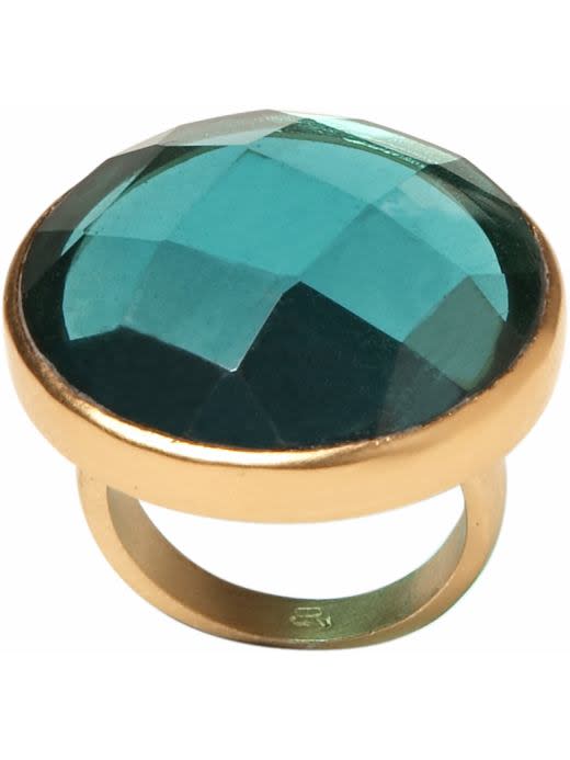 Faceted glass ring, $39