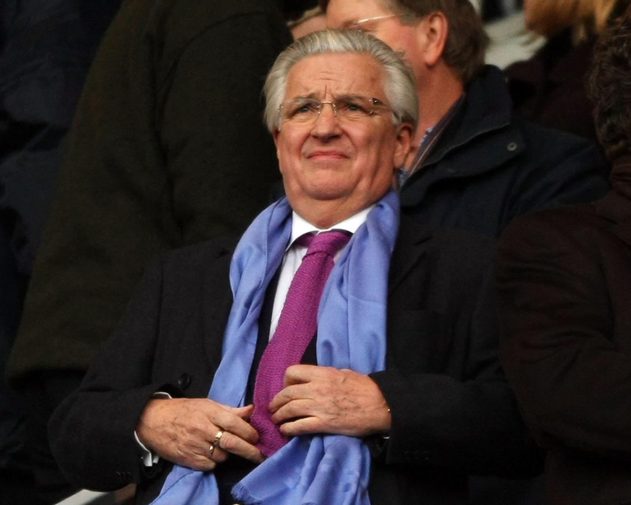 New West Ham Chairman Bjorgolfur Gudmundsson adjusts his tie prior to the Barclays Premier League match between West Ham United and Everton at Upton Park on December 15, 2007 in London, England.