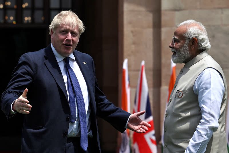 British Prime Minister Boris Johnson visits India