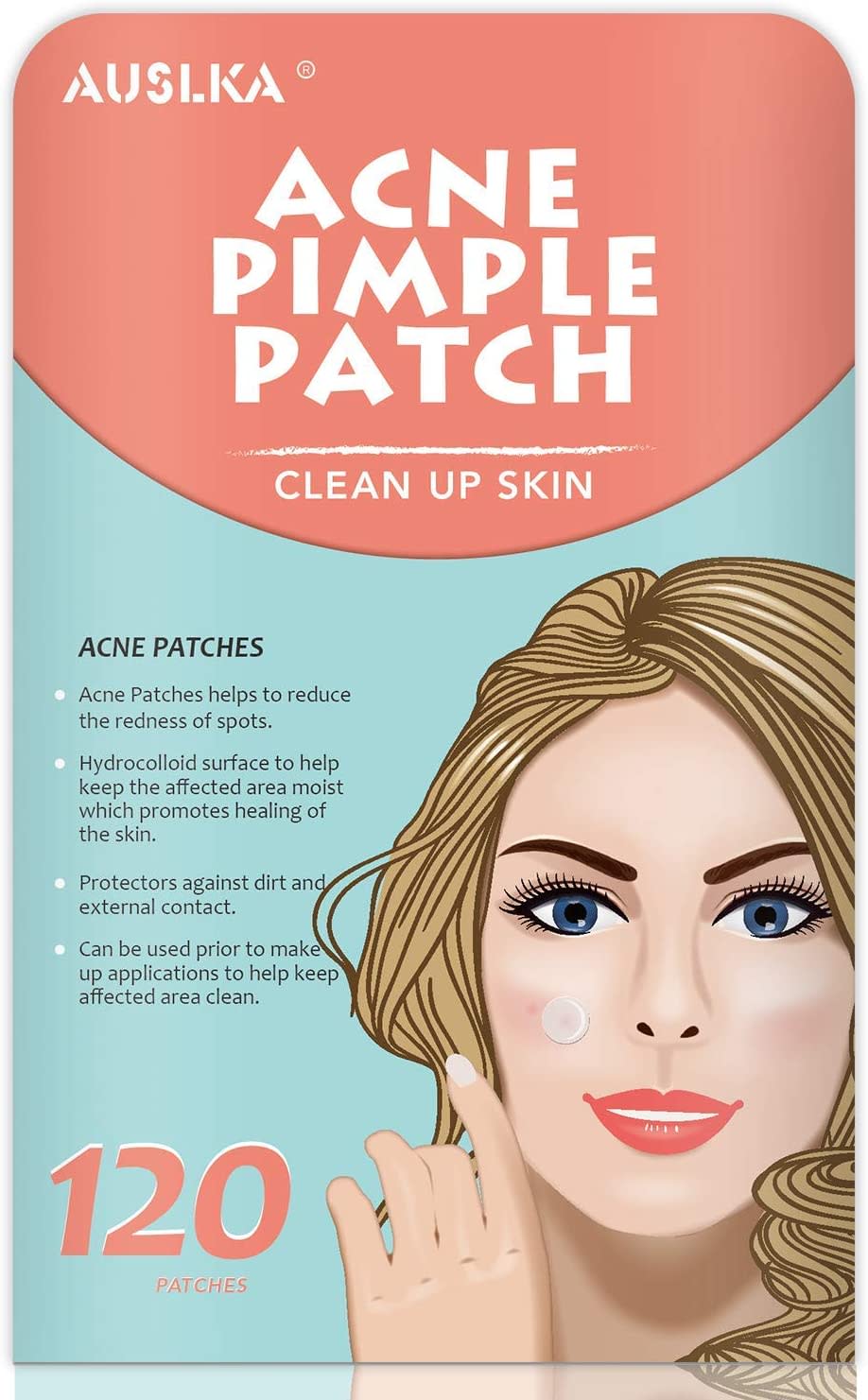 Thanks to their extra-large size, AUSLKA's Acne Pimple Patches can be used on the back, buttocks, neck, chest... Wherever you need them, really. 