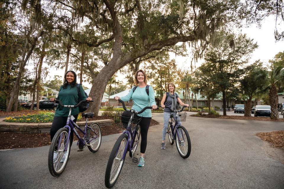 Bicycles are available to hit local trails.