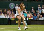 Britain Tennis - Wimbledon - All England Lawn Tennis & Croquet Club, Wimbledon, England - 29/6/16 Poland's Agnieszka Radwanska in action against Ukraine's Kateryna Kozlova REUTERS/Tony O'Brien