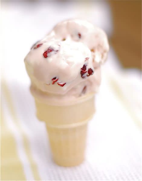 Double cherry swirl ice cream