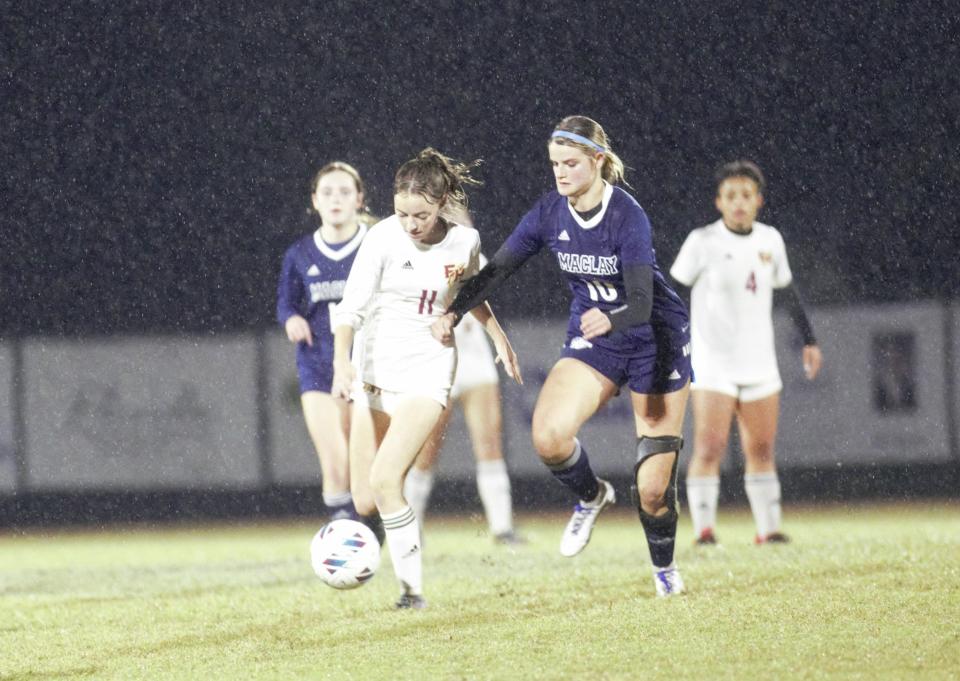 Florida High girls soccer defeated Maclay 4-1 at Maclay on Nov. 11, 2023