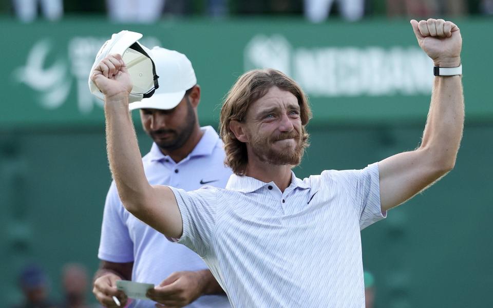 Tearful Tommy Fleetwood fights through effects of heatstroke to end trophy drought - Getty Images/Warrent Little