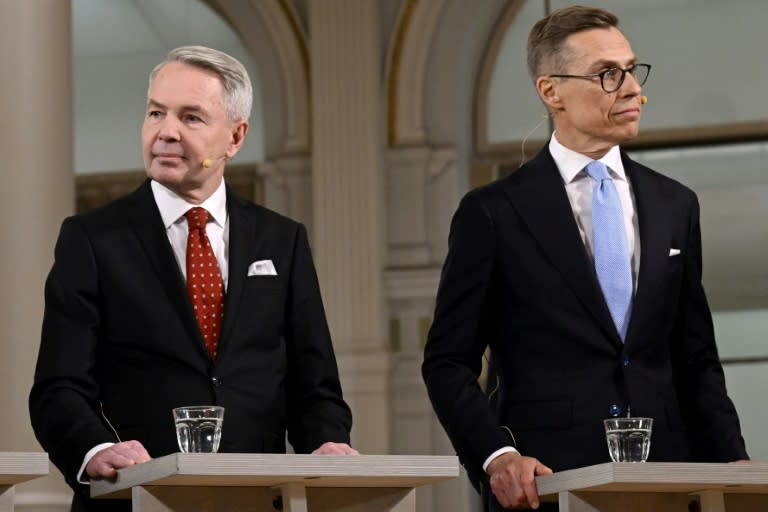 Pekka Haavisto (left) and Alexander Stubbe (right) competing in the Finnish presidential election (Mark Ulander)