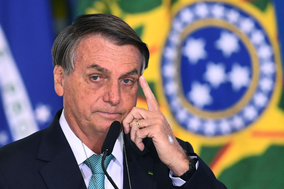 Brazilian President Jair Bolsonaro has elicited widespread protests over the nation's COVID-19 crisis. (Photo by EVARISTO SA / AFP)