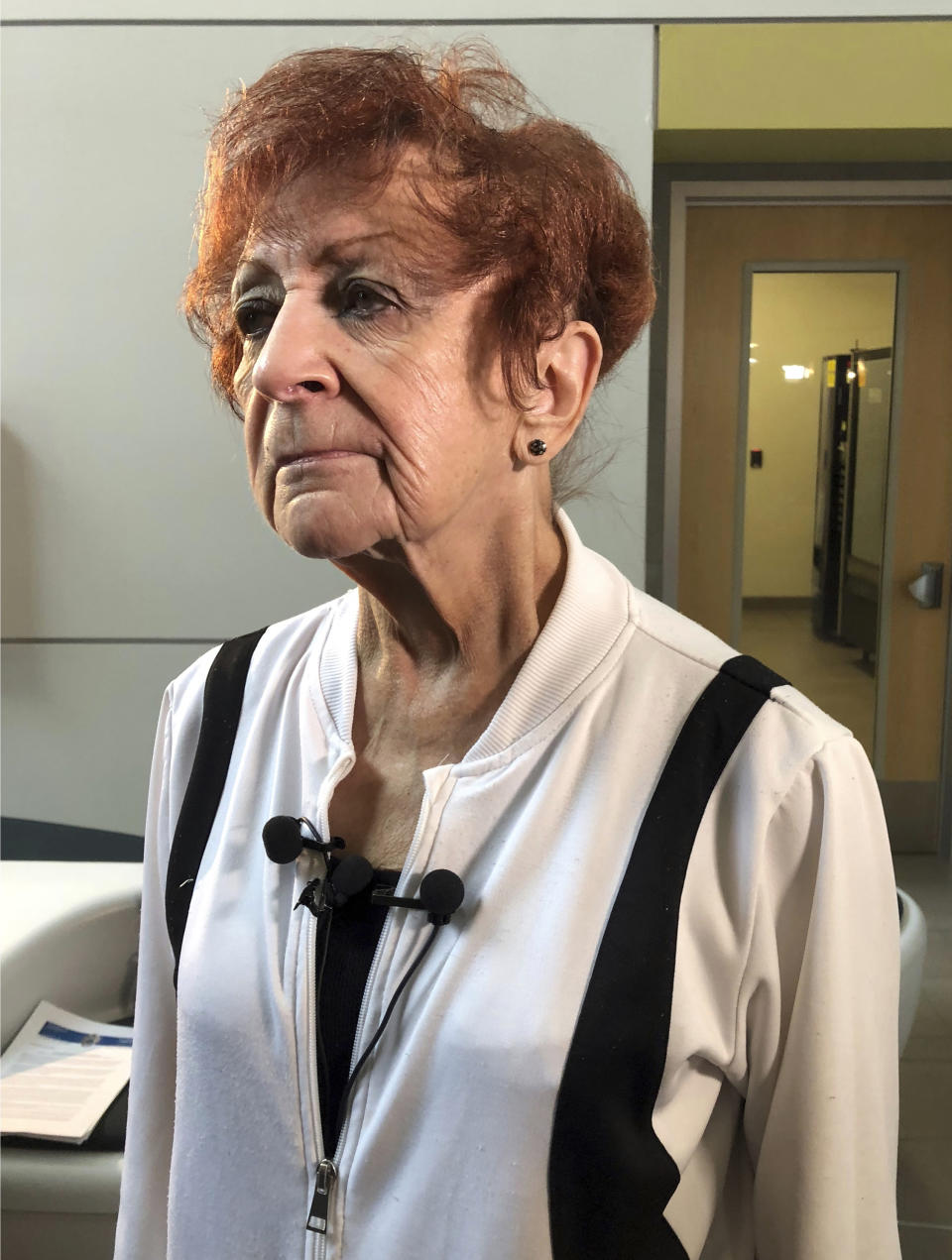 Judy Connolly attends a news conference where Alaska State Troopers announced an arrest in the death 41 years ago of her teenage daughter, Shelley, in Anchorage, Alaska, Tuesday, Sept. 3, 2019. Troopers say Gresham, Ore., police assisted in the arrest Friday of Donald F. McQuade after genetic DNA testing linked him to the death of Shelley, whose body was found in January 1978 down an embankment off the Seward Highway, south of Anchorage. (AP Photo/Rachel D'Oro)