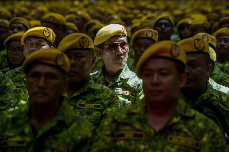 Members of Rela attend its 46th anniversary celebrations in Serdang March 10, 2018. — Picture by Mukhriz Hazim