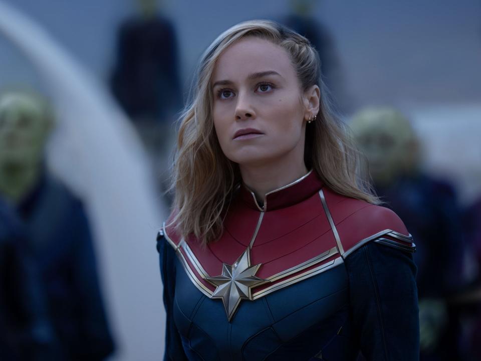 Brie Larson as Captain Marvel in "The Marvels."