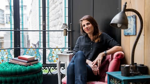 Myriam in her Parisian apartment - Credit: BENOIT DIACRE