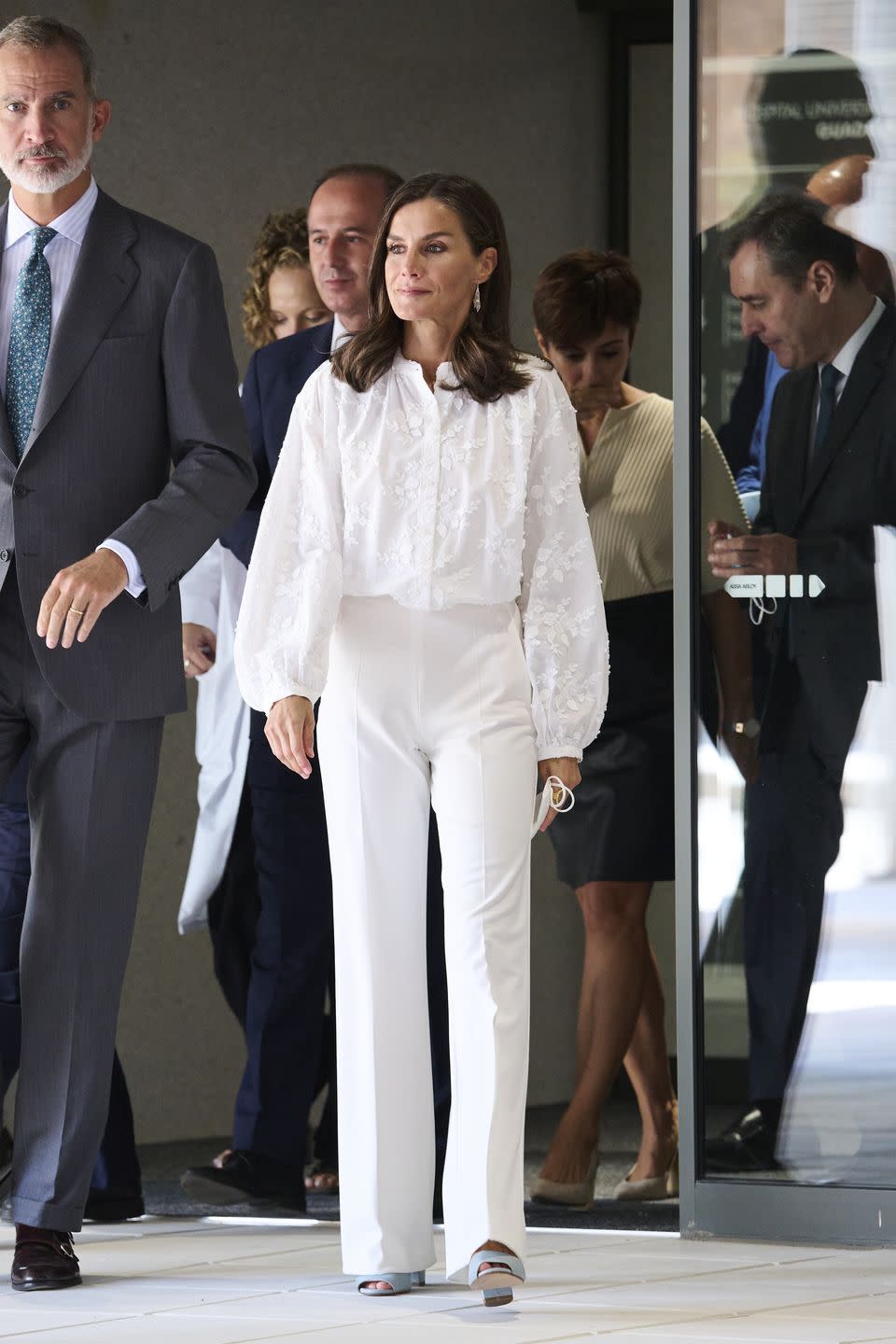 spanish royals visit the university hospital of guadalajara