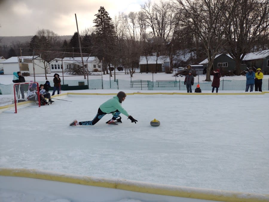 Curling Demo at Boalsburg Winter Carnival 2022