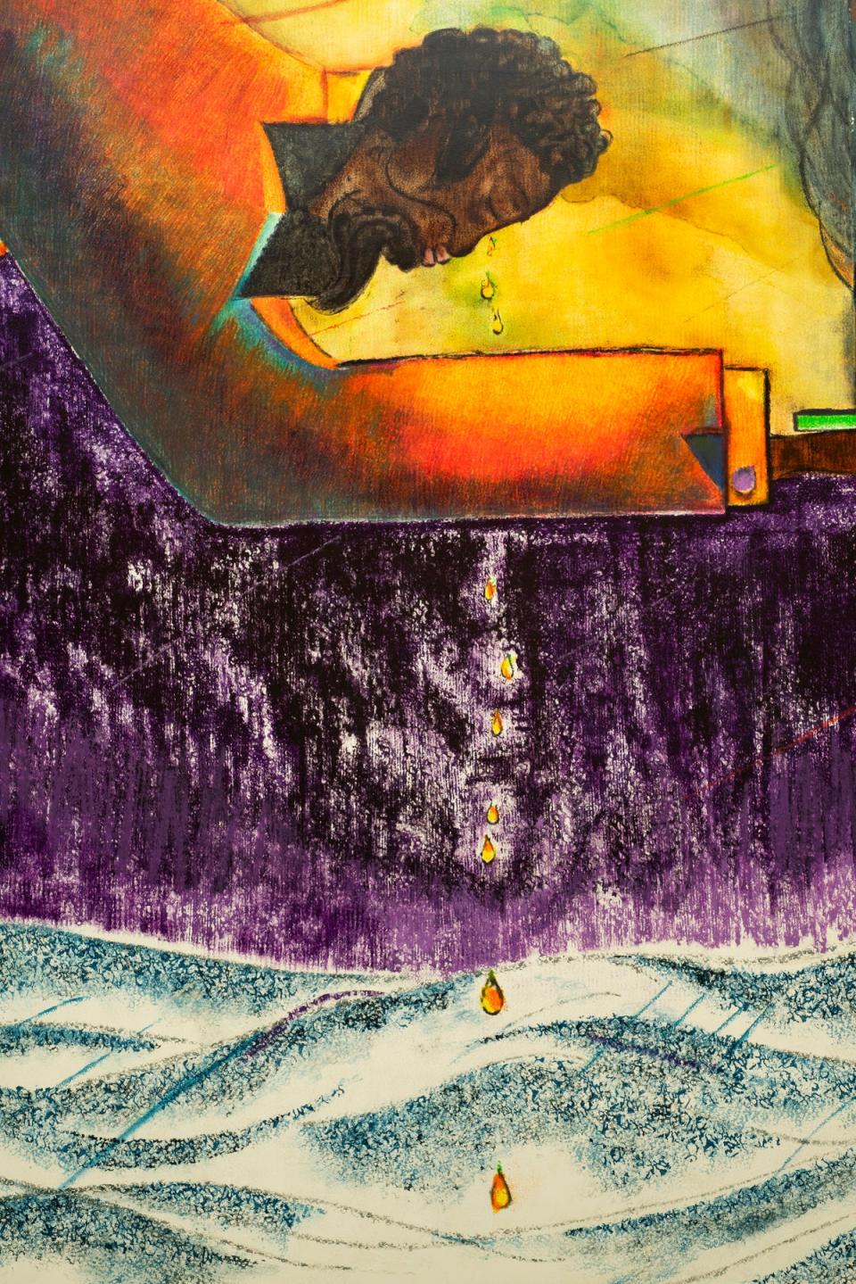 A detail of Chris Ofili’s Requiem at Tate Britain (© Chris Ofili. Courtesy the artist. Photograph: Thierry Bal)