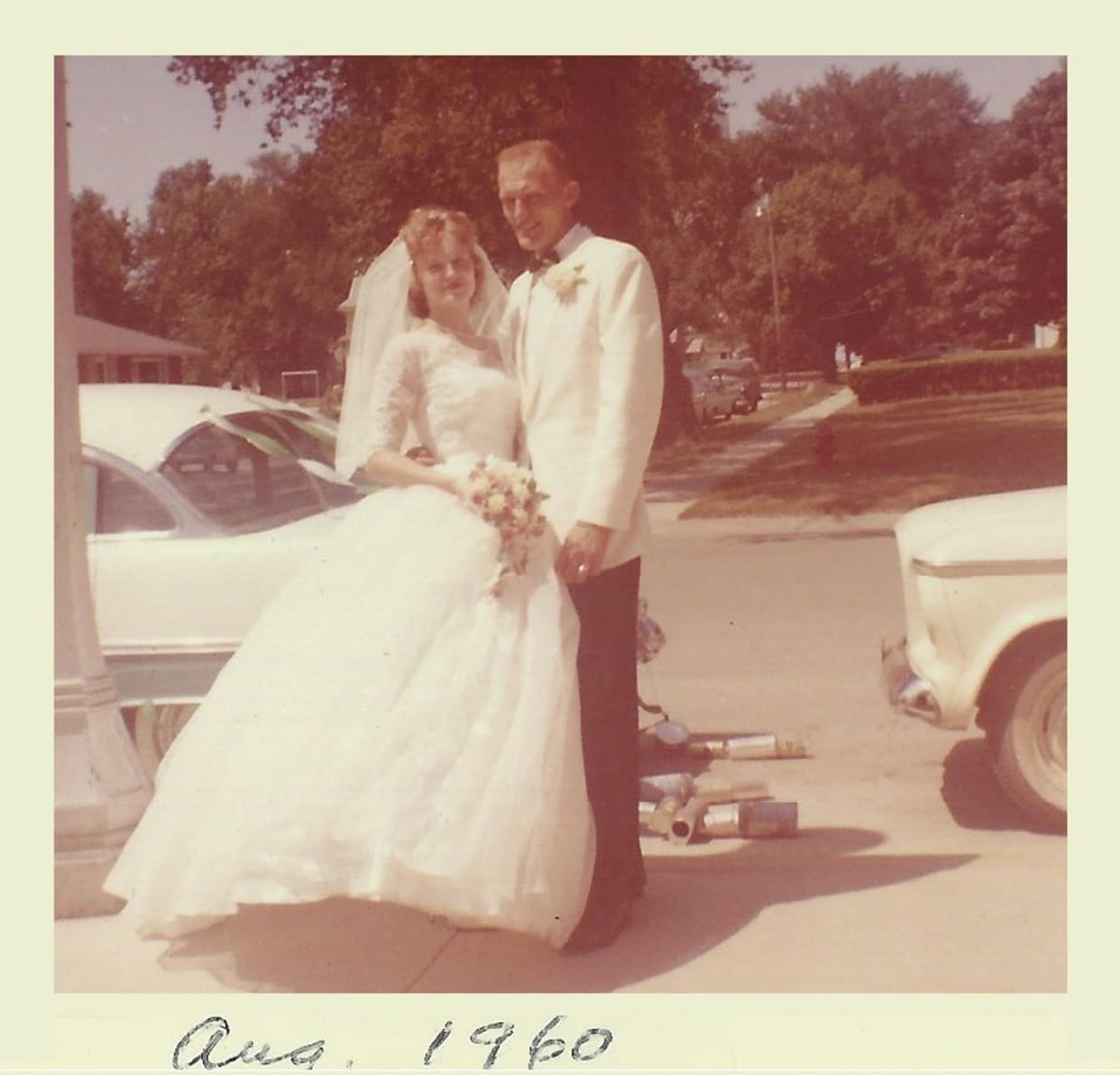 Phil and Margaret Vaske pose for a photo on their wedding day. (Family photo)