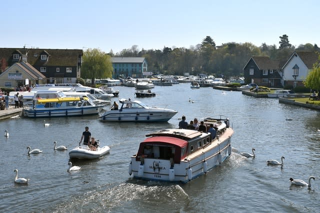 Boats on river