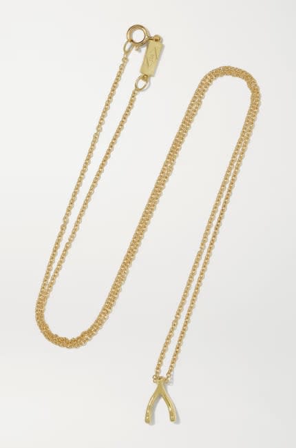 best lucky charm jewelry jennifer meyer wishbone necklace like jennifer aniston