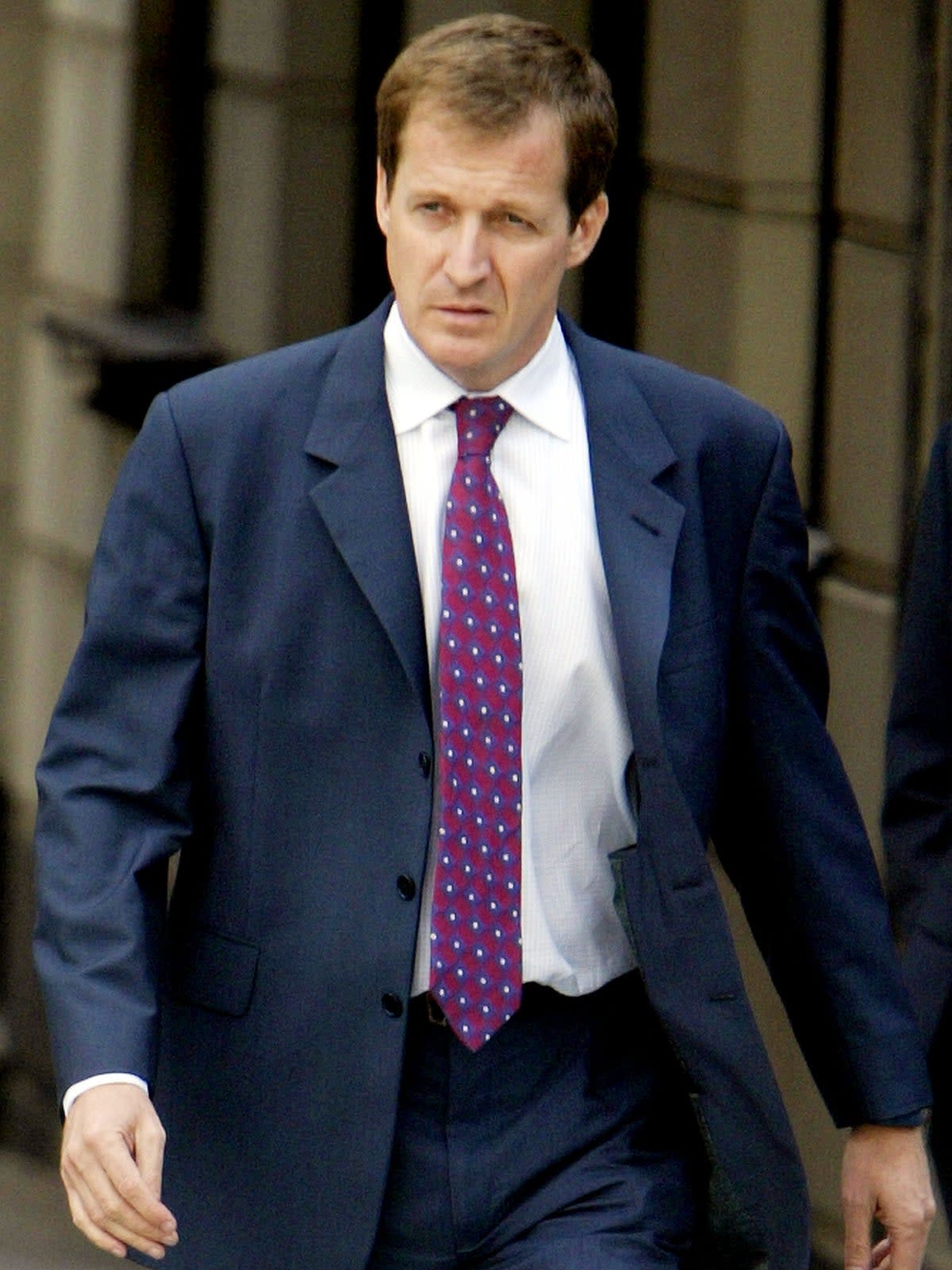 Alastair Campbell arrives at the High Court to be cros- examined (Getty)