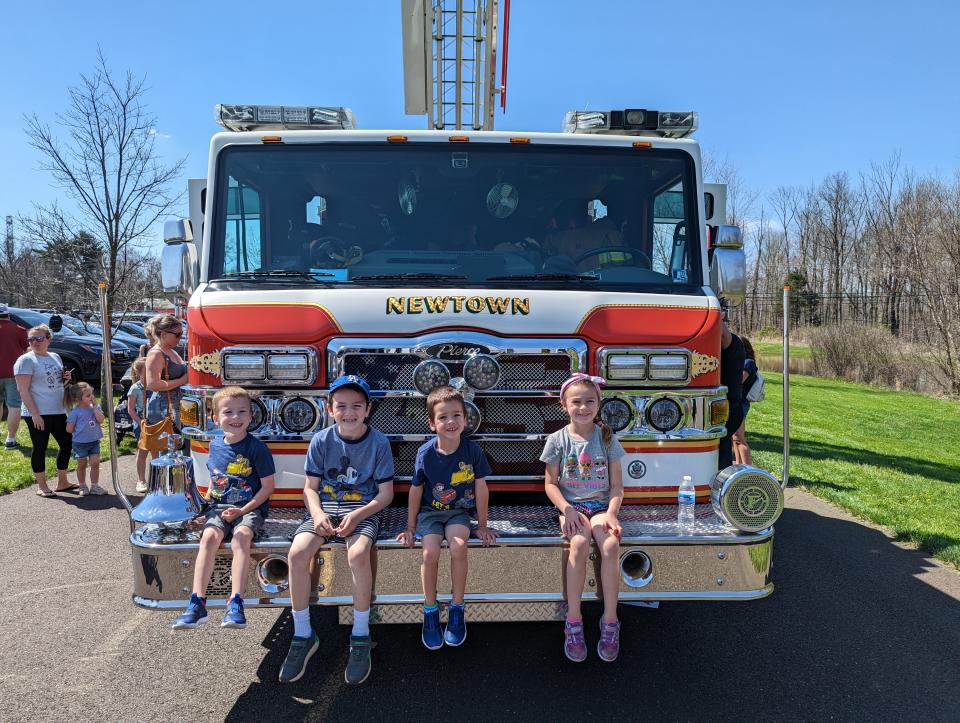 Children participate in the Newtown Township and Fire Rescue Touch-a-Truck event which this year will be held April 6 at the township's Veterans Park.