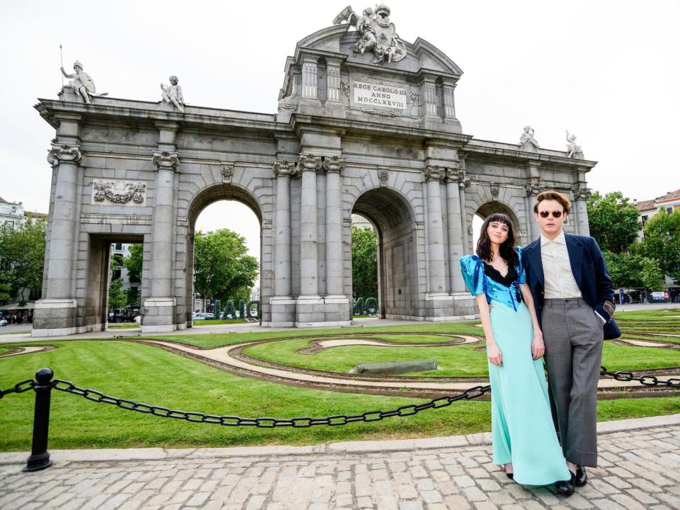 Natalia Dyer and Charlie Heaton in Madrid, Spain, on May 18, 2022.