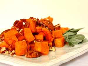 Roasted Sweet Potatoes with Sage