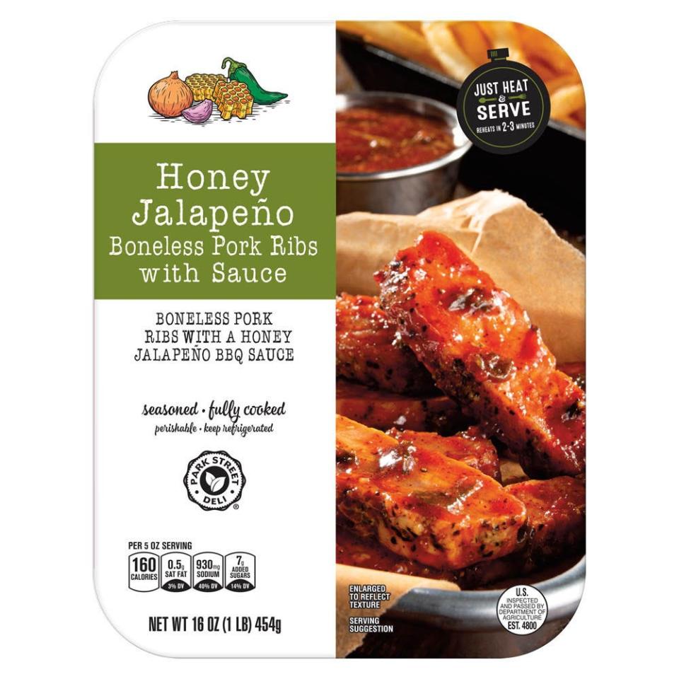 Honey jalapeno boneless ribs from Aldi 
