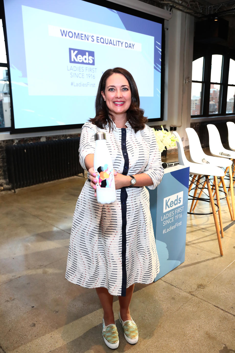 Founder and CEO of S’well Sarah Kauss attends the ‘Champion Equality. Make It Your Business’ panel event hosted by Keds & LOLA to celebrate Women’s Equality Day in New York City. (Photo: Astrid Stawiarz/Getty Images for Keds)