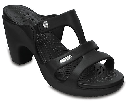 Crocs have released a high heel version of their rubbery shoe. Source: Crocs