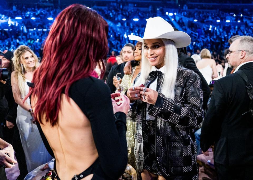 Beyoncé wearing Louis Vuitton by Pharrell Williams (Getty Images for The Recording A)