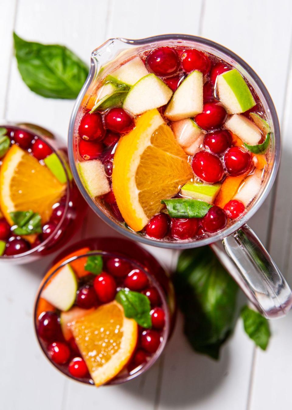 Virgin Cranberry Basil Sangria