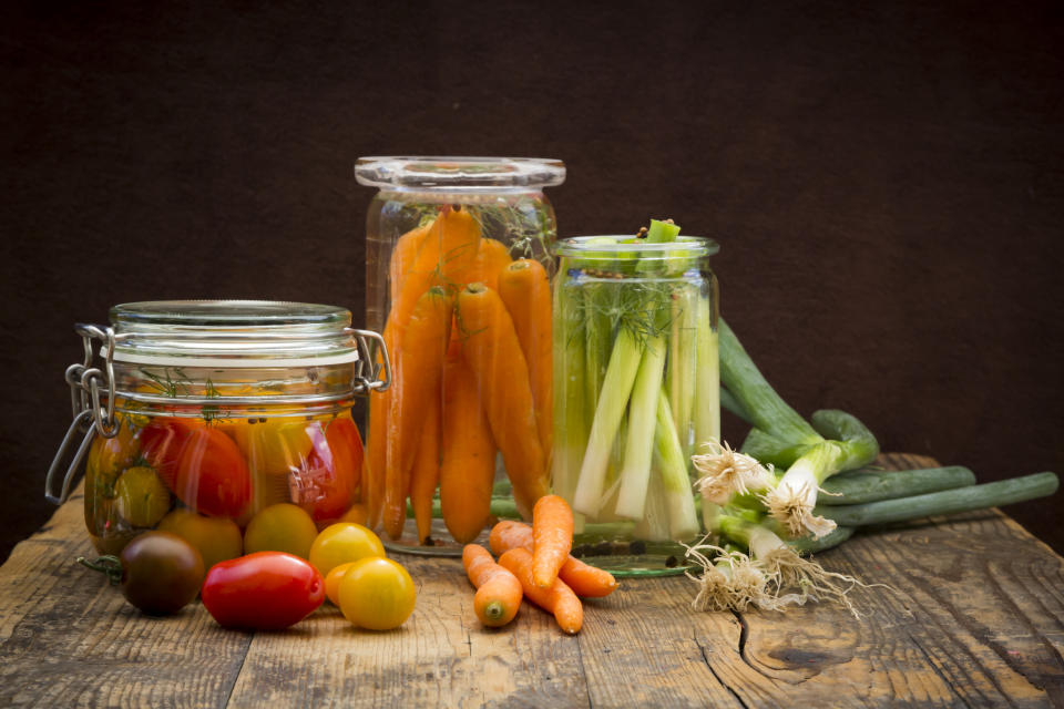 Pictured: Pickled carrots, tomatos and shallots. Image: Getty