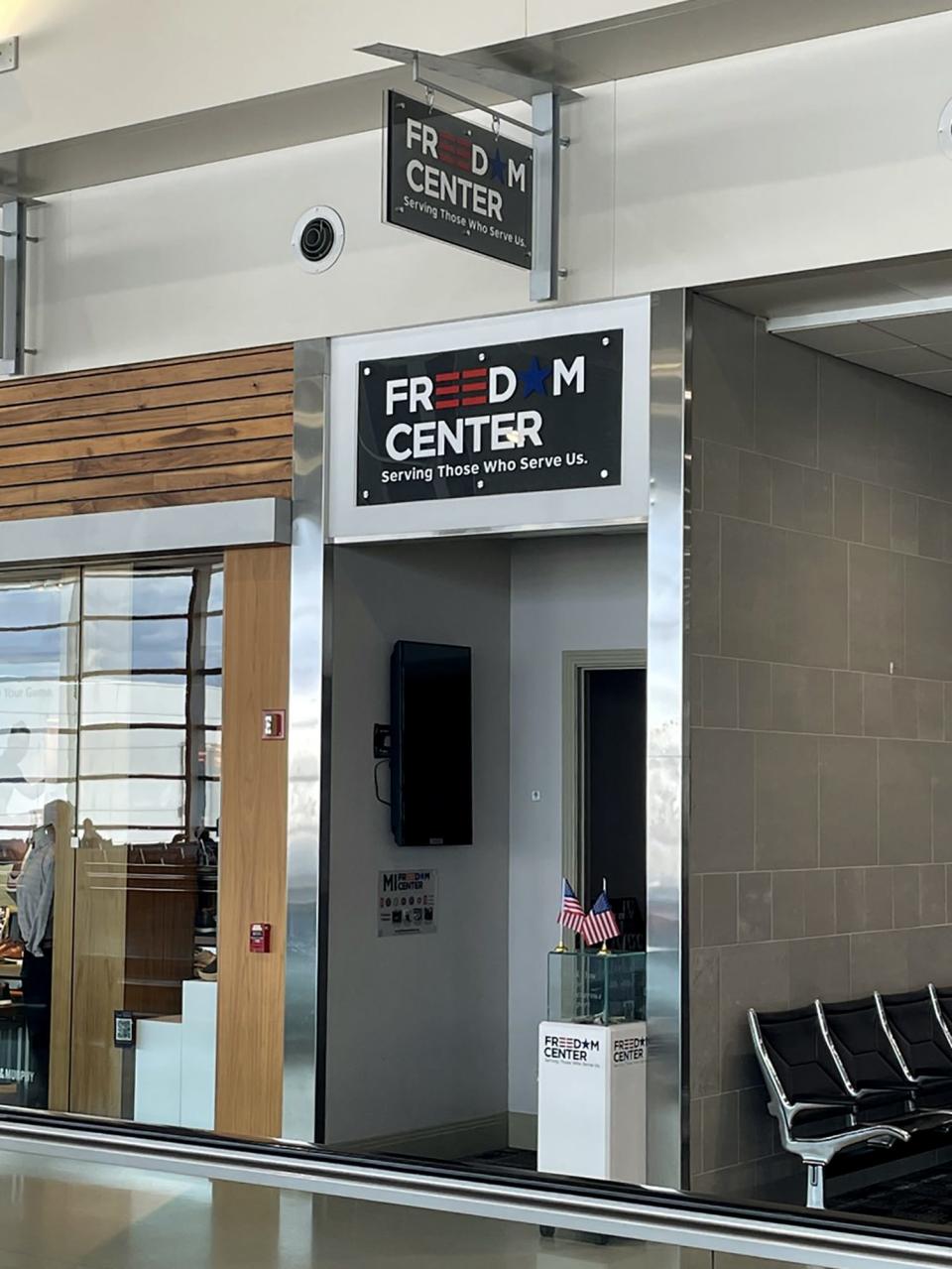 The Michigan Armed Forces Center, also known as Michigan Freedom Center, opened at 11 a.m., Nov. 11, 2011, in the McNamara Terminal, near Gate A43. Since 2011, over 800,000 active duty military members, reservists and military veterans have stopped by.