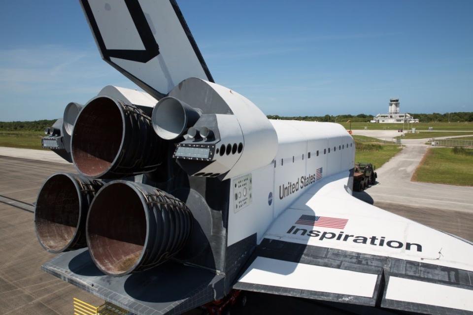 The Inspiration Mock Orbiter is currently kept at the Kennedy Space Center in Florida, but will soon need to be moved. St. Cloud is being considered as a potential new home for the shuttle.