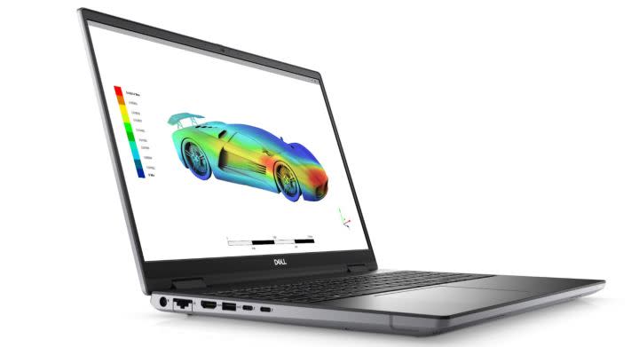 Dell Precision 7670 laptop over a white background.