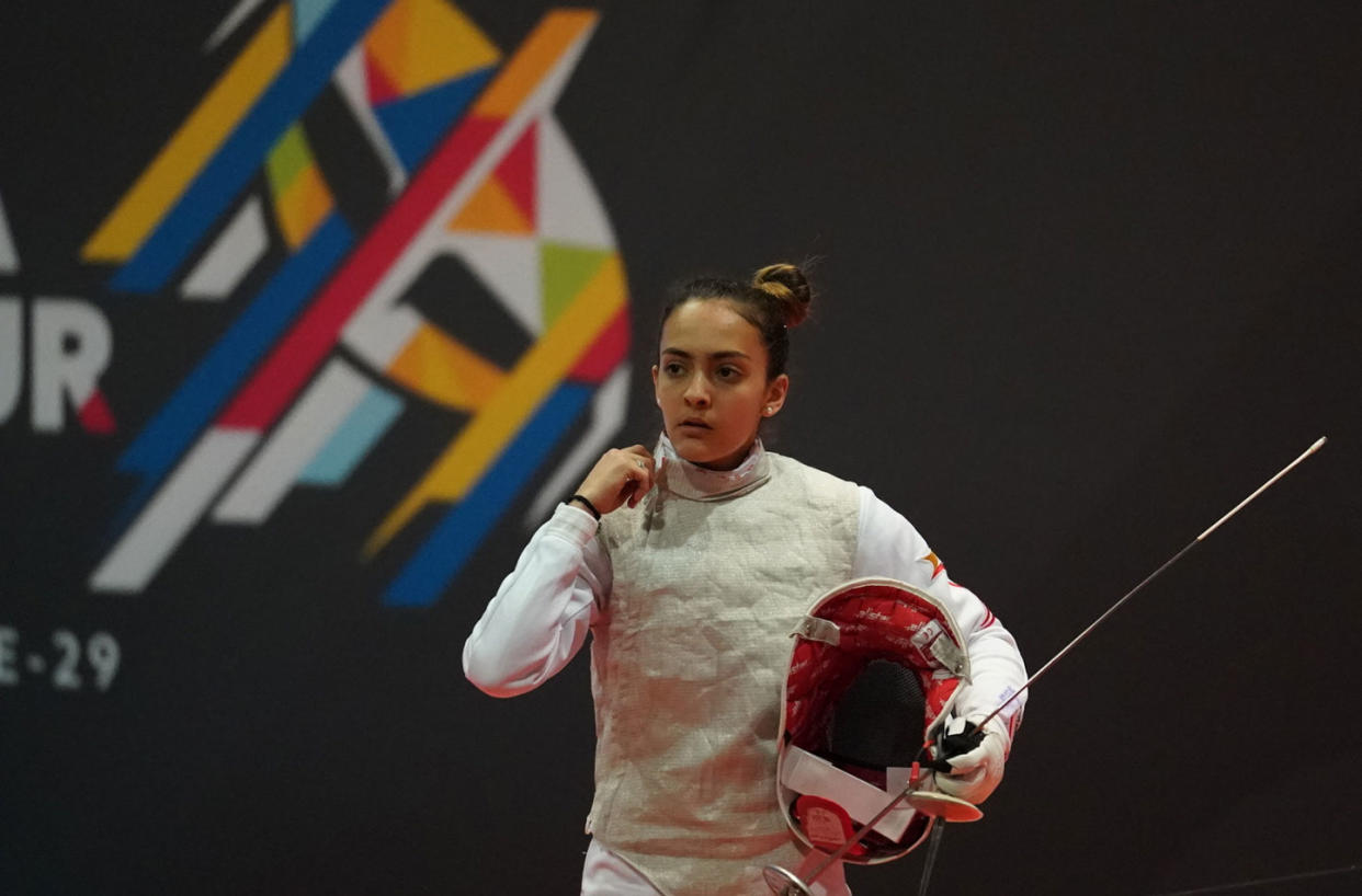 Amita Berthier during the 2017 SEA Games. (FILE PHOTO: Eugene Lim/SportSG)