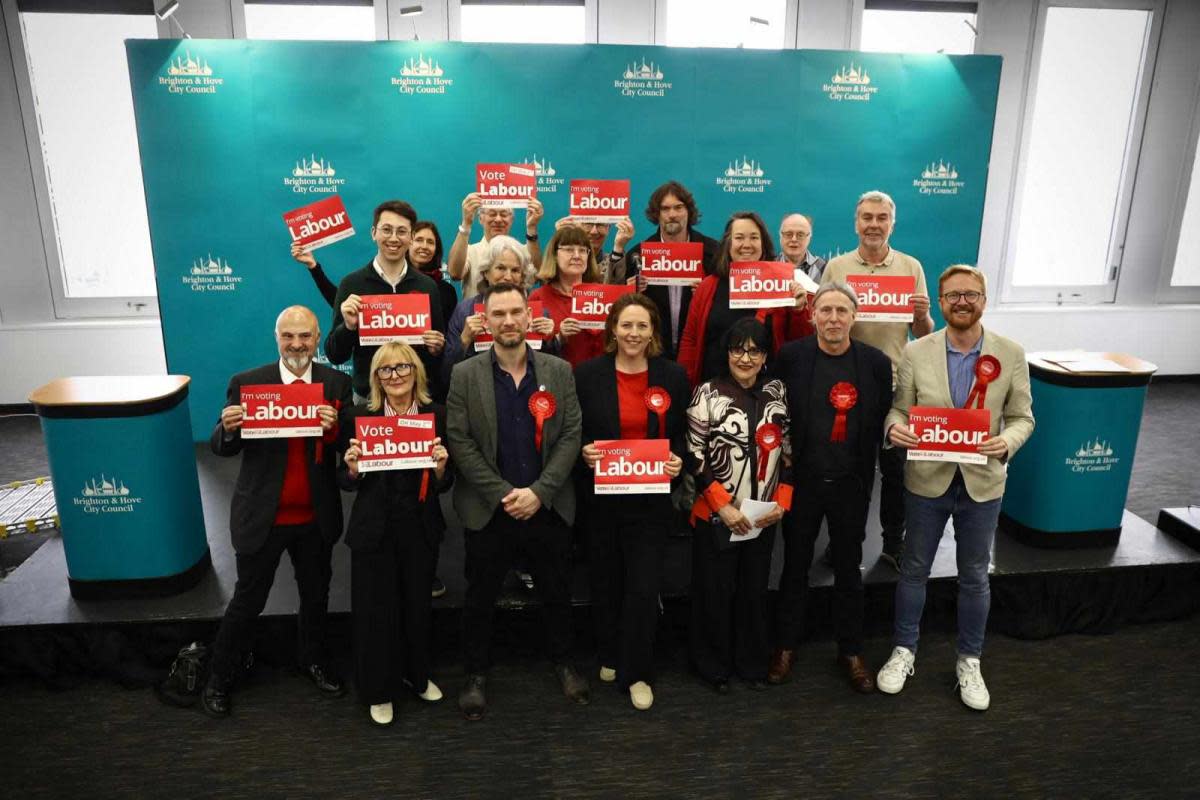 Brighton and Hove Labour after winning in the Kemptown and Queen's Park by-elections <i>(Image: The Argus/Andrew Gardner)</i>
