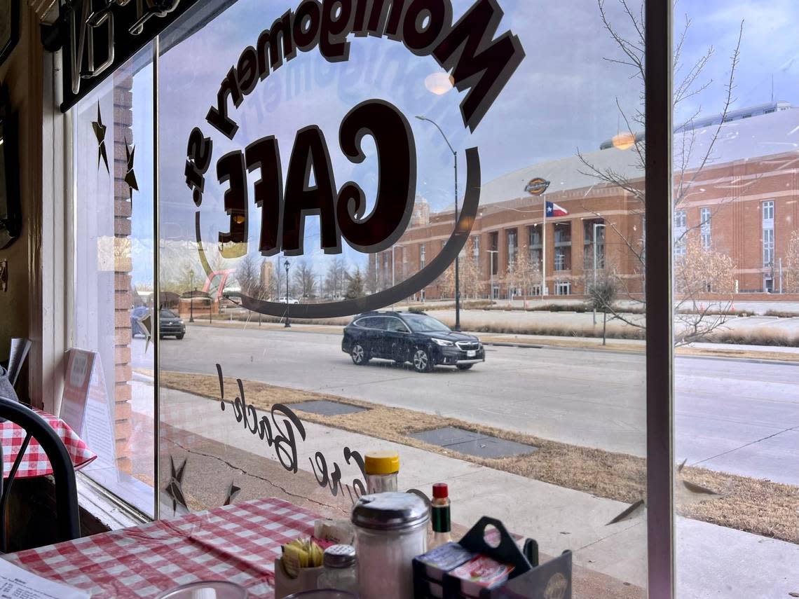 Montgomery Street Cafe is across from Dickies Arena in Fort Worth in a scene Jan. 7, 2023.