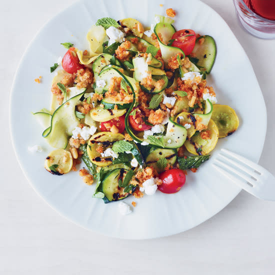 Raw and Charred Zucchini Salad