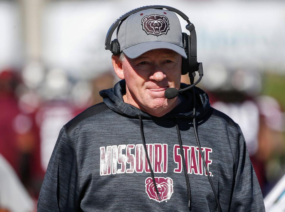 Missouri State head coach Bobby Petrino during the Bears game against North Dakota at Plaster Stadium on Saturday, Oct. 30, 2021.