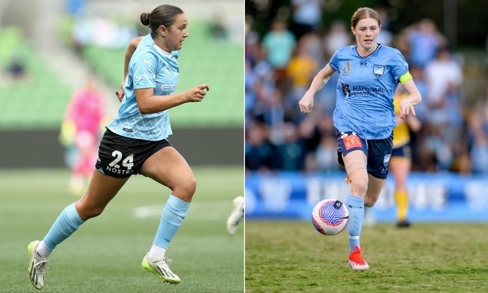 <span>Melbourne City’s Daniela Galic and Sydney FC’s Cortnee Vine will take to the field in the A-League Women’s grand final on Saturday at AAMI Park. </span><span>Photograph: Steven Markham/AAP</span>