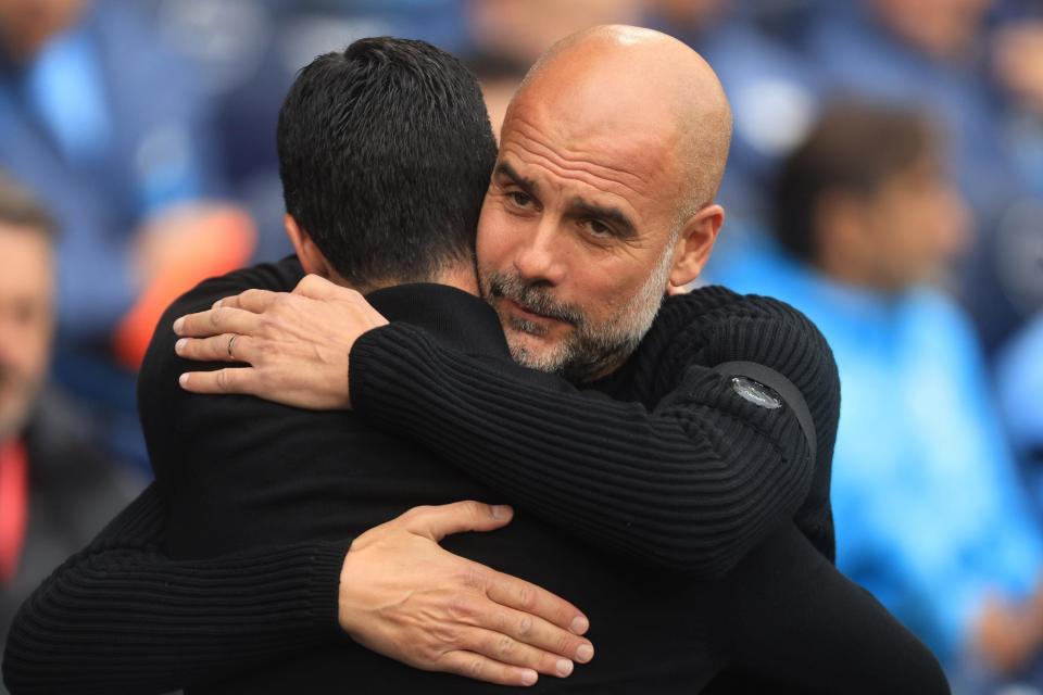 <span>Pep Guardiola is understood privately to be unhappy with Mikel Arteta’s comments.</span><span>Photograph: Phil Oldham/Colorsport/Shutterstock</span>