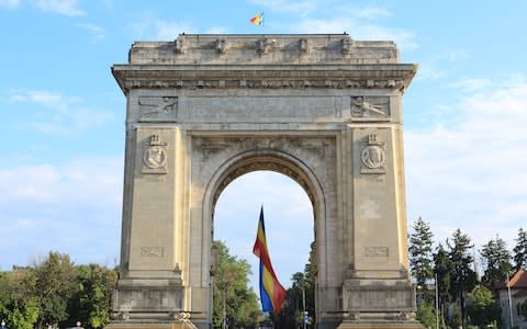Bucharest's triumphal arch - Credit: Alamy