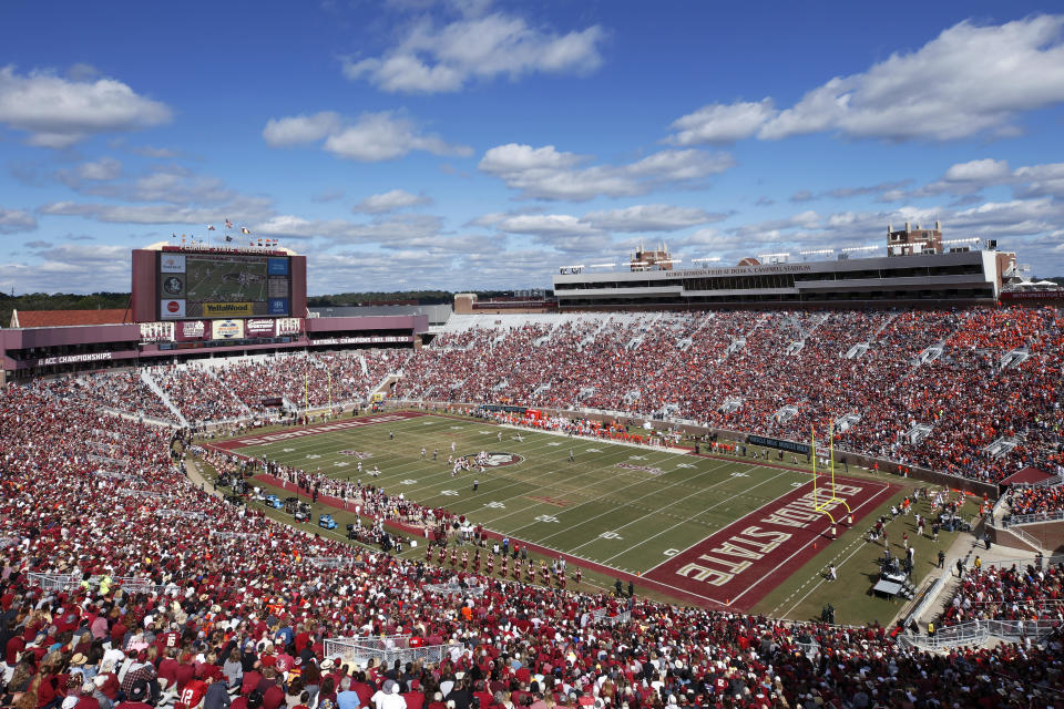 TALLAHASSEE, FL - OCTOBER 27: General view of the stadium from the upper level as the Florida State Seminoles play against the Clemson Tigers during the game at Doak Campbell Stadium on October 27, 2018 in Tallahassee, Florida. Clemson won 59-10. (Photo by Joe Robbins/Getty Images)