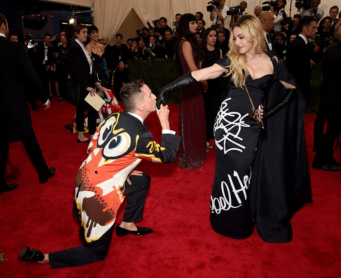 Jeremy Scott and Madonna attend the “China: Through The Looking Glass” Costume Institute Benefit Gala at the Metropolitan Museum of Art on May 4, 2015, in New York City. (Photo: Dimitrios Kambouris/Getty Images)