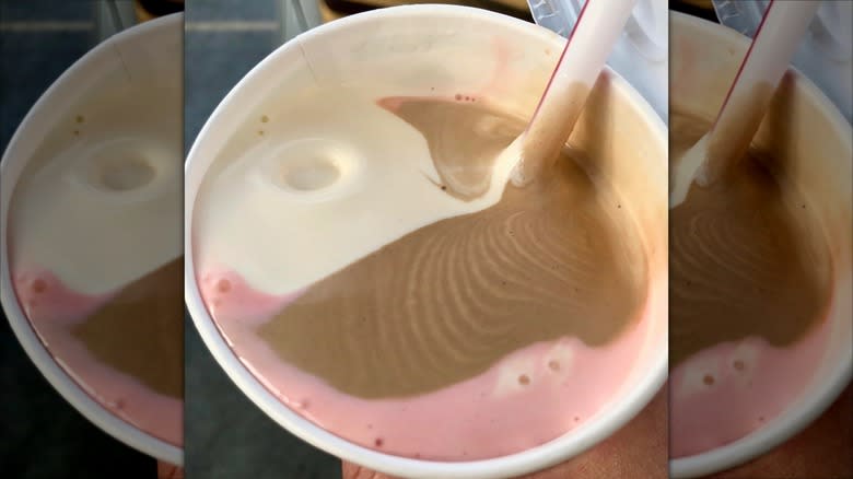 Neapolitan In-N-Out milkshake