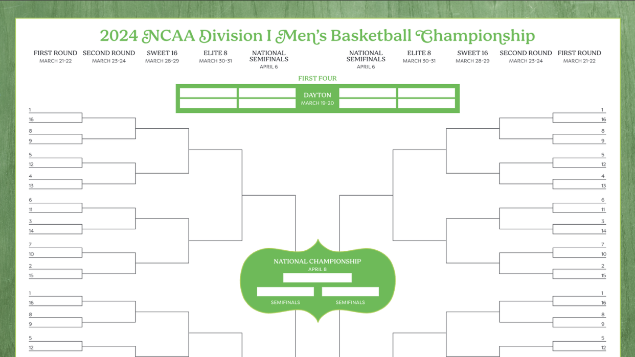 march madness printable bracket
