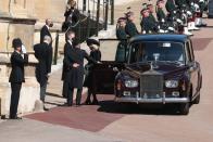 <p>Camilla, Duchess of Cornwall, arrives ahead of the ceremony. </p>