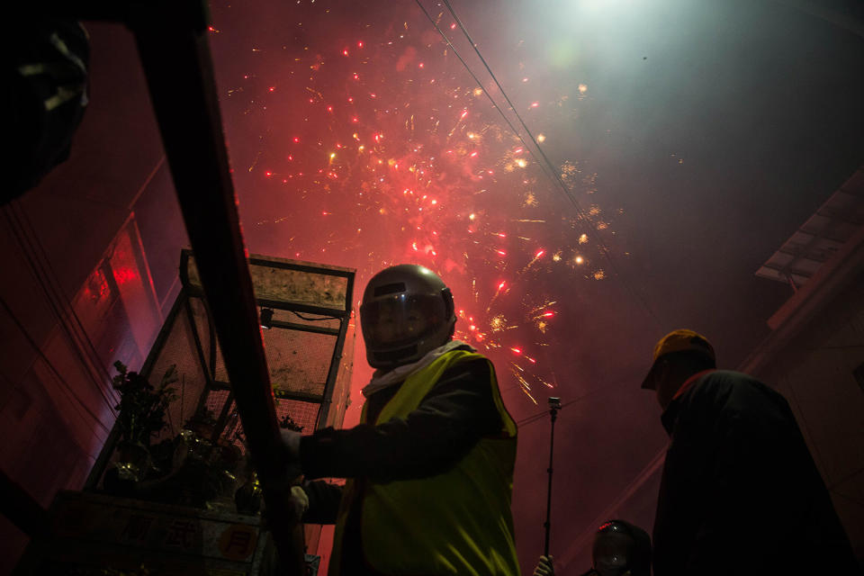 Taiwanese celebrate the world’s most dangerous fireworks festival