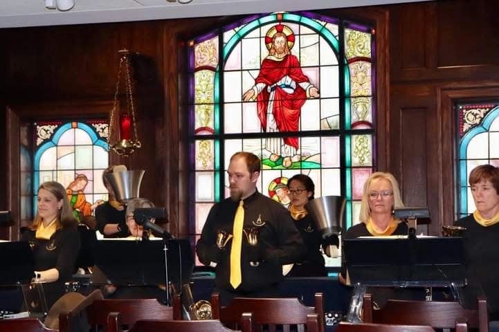 Ring Pittsburgh Community Handbell Ensemble perform Dec. 11 at the Merrick Art Gallery.